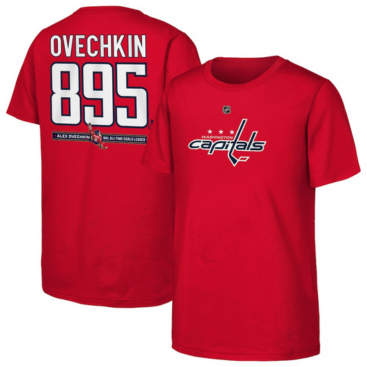 Alexander Ovechkin Washington Capitals T-Shirt - Washington Capitals 895 Red T-Shirt 2-Side