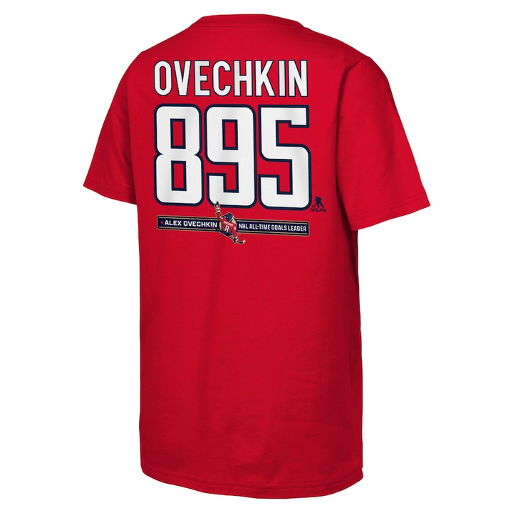 Alexander Ovechkin Washington Capitals T-Shirt - Washington Capitals 895 Red T-Shirt 2-Side