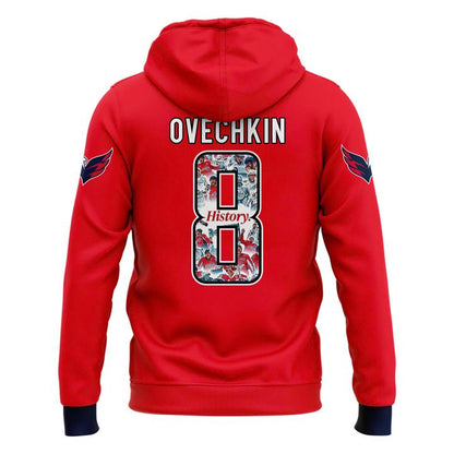 Alexander Ovechkin Washington Capitals Hoodie - Washington Capitals 895 Red Hoodie