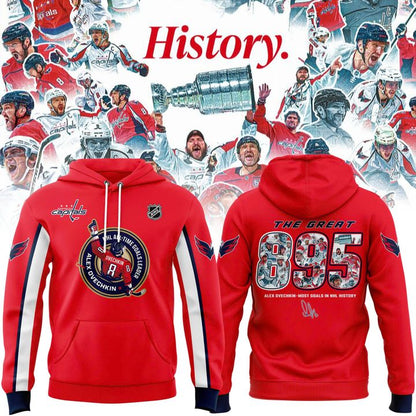 Alexander Ovechkin Washington Capitals Hoodie - Washington Capitals 895 Red Hoodie