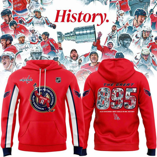 Alexander Ovechkin Washington Capitals Hoodie - Washington Capitals 895 Red Hoodie