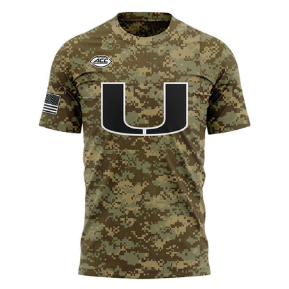 Miami Hurricanes Football Military Appreciation Camo T-Shirt