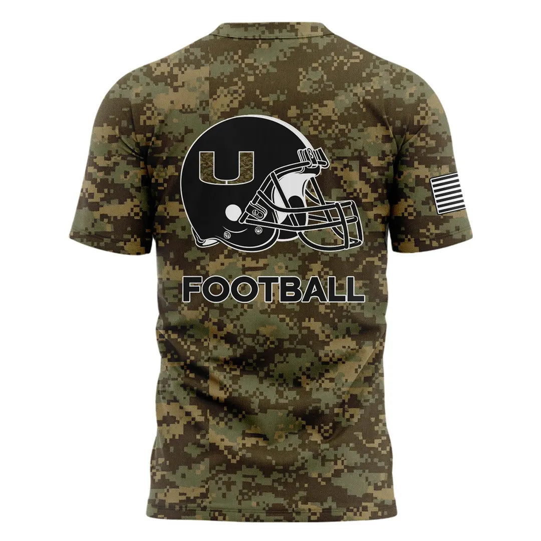 Miami Hurricanes Football Military Appreciation Camo T-Shirt