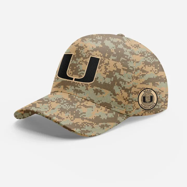 Camo Miami Hurricanes Honor & Support Premier Strategy Hoodie