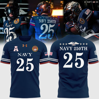 Navy Football Marines 250 Years Celebration Combo T-Shirt