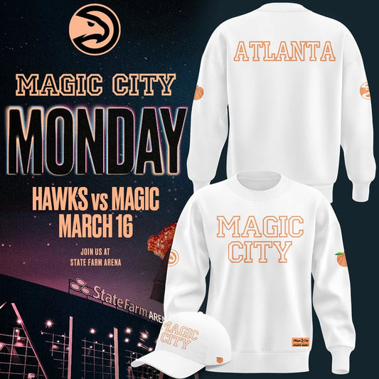 Atlanta Hawks 2026 Magic City True To Atlanta Sweatshirt - True To Atlanta White Sweatshirt