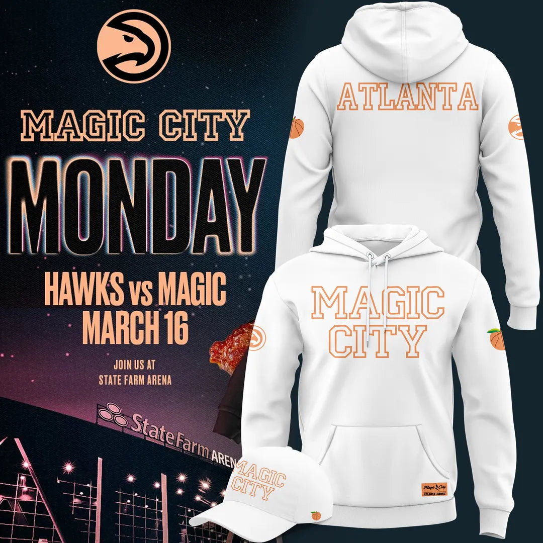 Atlanta Hawks 2026 Magic City True To Atlanta Hoodie - True To Atlanta White Hoodie