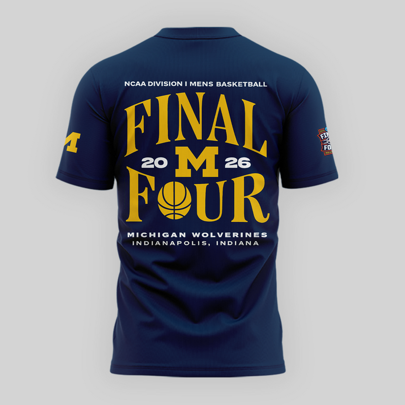 Michigan Wolverines 2026 Men's Basketball Tournament March Madness Final Four T-Shirt