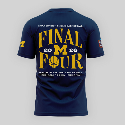 Michigan Wolverines 2026 Men's Basketball Tournament March Madness Final Four T-Shirt