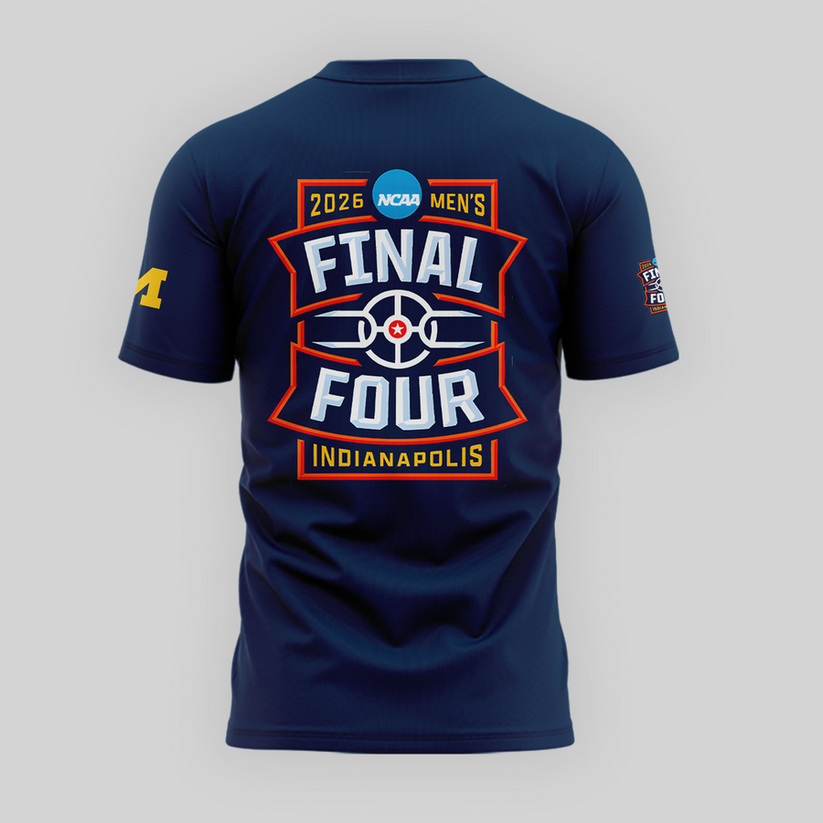 Michigan Wolverines 2026 Men's Basketball Tournament March Madness Final Four T-Shirt