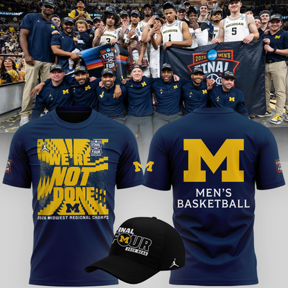 Michigan Wolverines 2026 Men's Basketball Tournament March Madness Final Four T-Shirt