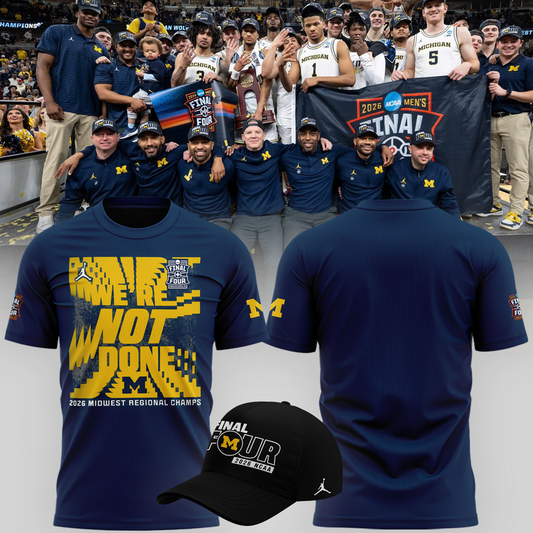 Michigan Wolverines 2026 Men's Basketball Tournament March Madness Final Four T-Shirt
