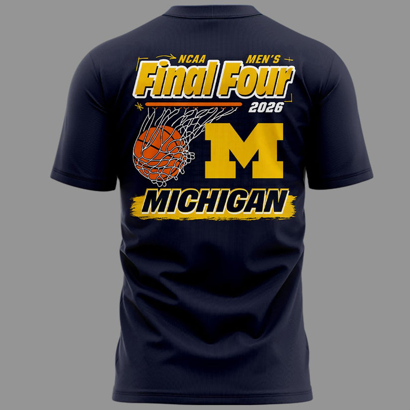 Exclusive Michigan Wolverines Men's Basketball Final Four Locker Room T-shirt For Fans