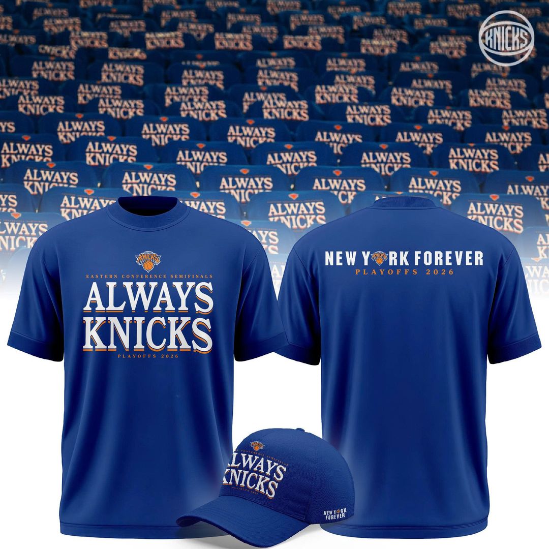 2026 Exclusive T-Shirt NEW YORK KNICKS Playoffs Round 2 | GE51