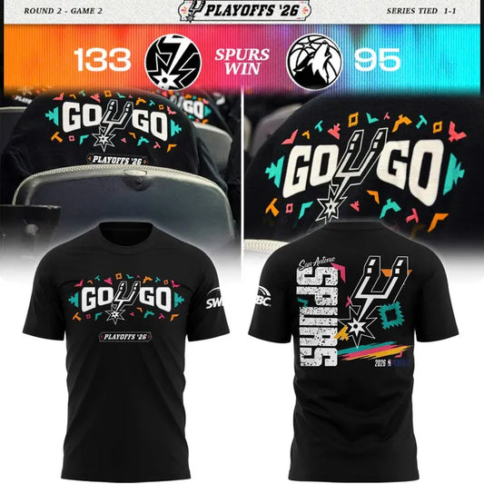 2026 Game 2 San Antonio Spurs Playoffs Tee | UJ74