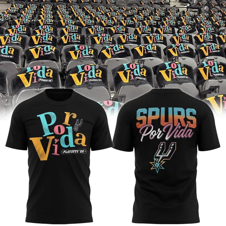 Official San Antonio Spurs 2026 Playoff Black T-Shirts | UJ29