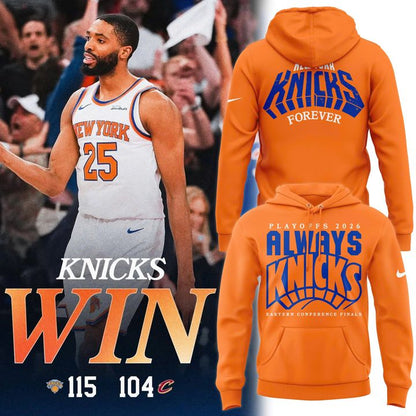 New York Knicks 2026 Playoffs "Always Knicks" Hoodie - Orange | YG82