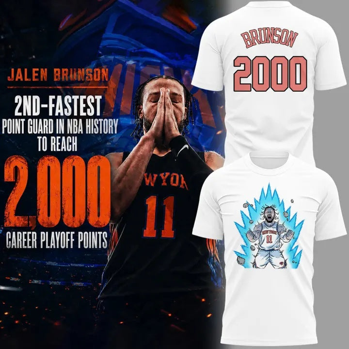 New York Knicks Jalen Brunson It's Over 2000 Limited Shirt | GY46