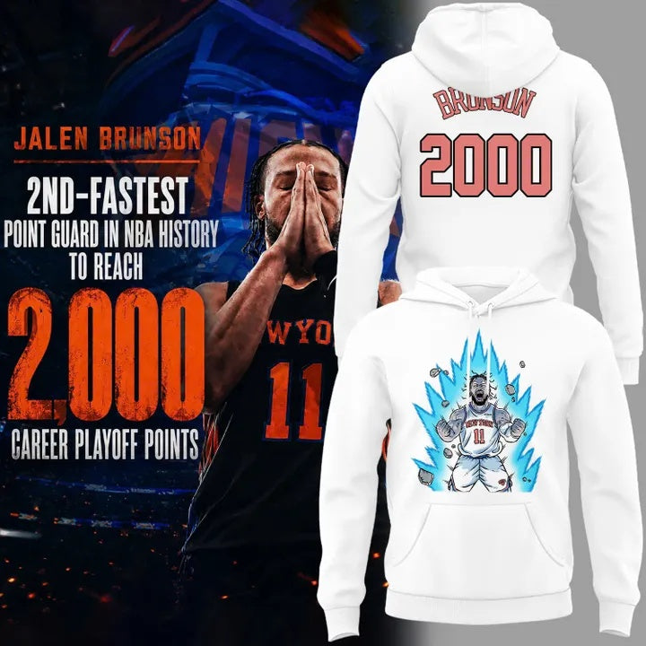 New York Knicks Jalen Brunson It's Over 2000 Limited Hoodie | OS78