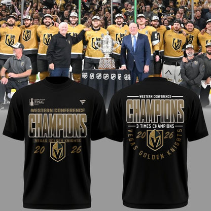 Vegas Golden Knights WESTERN CONFERENCE CHAMPIONS Tshirt 2026 | GV84