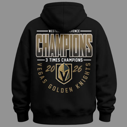 Vegas Golden Knights WESTERN CONFERENCE CHAMPIONS Hoodie 2026 | YJ58