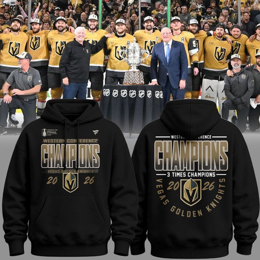 Vegas Golden Knights WESTERN CONFERENCE CHAMPIONS Hoodie 2026 | YJ58