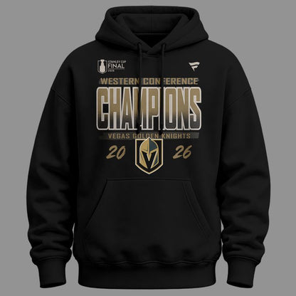 Vegas Golden Knights WESTERN CONFERENCE CHAMPIONS Hoodie 2026 | YJ58