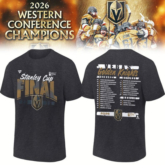Vegas Golden Knights WESTERN CONFERENCE CHAMPIONS Tshirt 2026 | ZU53