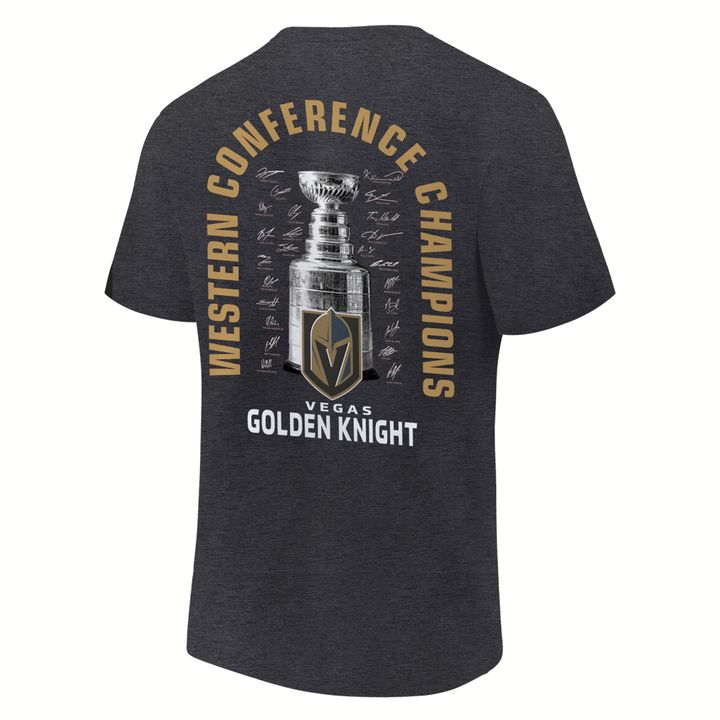 Vegas Golden Knights Fanatics 2026 Western Conference Champions Locker Room T-Shirt - Heather Charcoal | ZL70