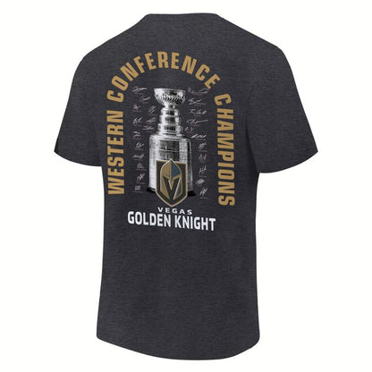 Vegas Golden Knights Fanatics 2026 Western Conference Champions Locker Room T-Shirt - Heather Charcoal | ZL70