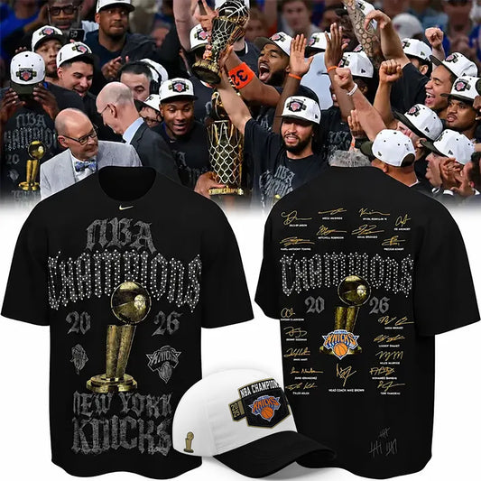 New York Knicks 2026 NBA Finals Champions T-Shirt | VX67