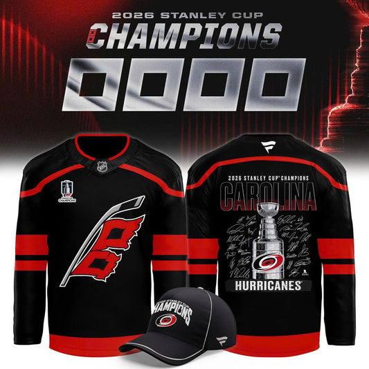 Carolina Hurricanes 2026 Stanley Cup Champions Hockey Jersey | LP69