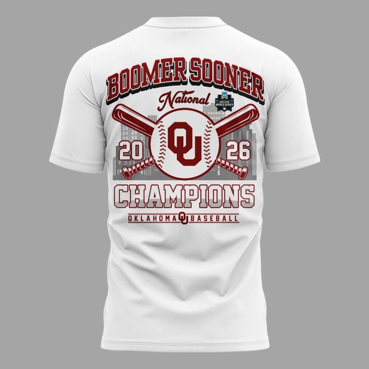 Men's '47 White Oklahoma Sooners 2026 NCAA Baseball Men's College World Series Champions Clean Up Adjustable Hat
