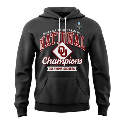 Oklahoma Sooners Charcoal 2026 NCAA Division I Baseball National Champions Locker Room Hoodie