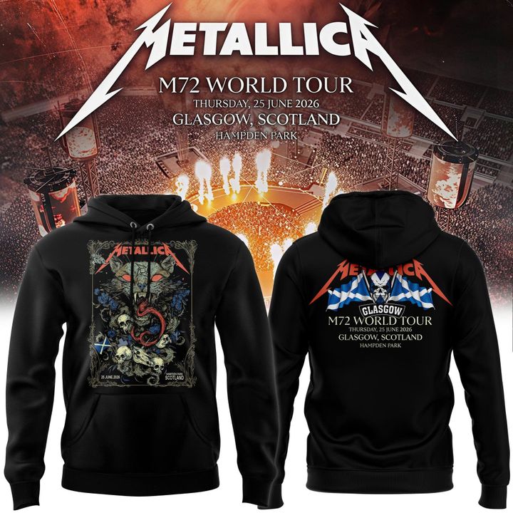 Metallica M72 World Tour Glasgow Special Edition Hoodie