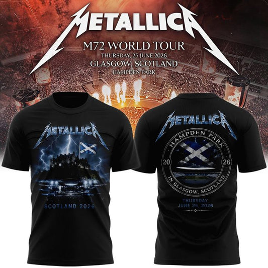Metallica M72 World Tour 2026 Glasgow Limited Edition T-Shirt