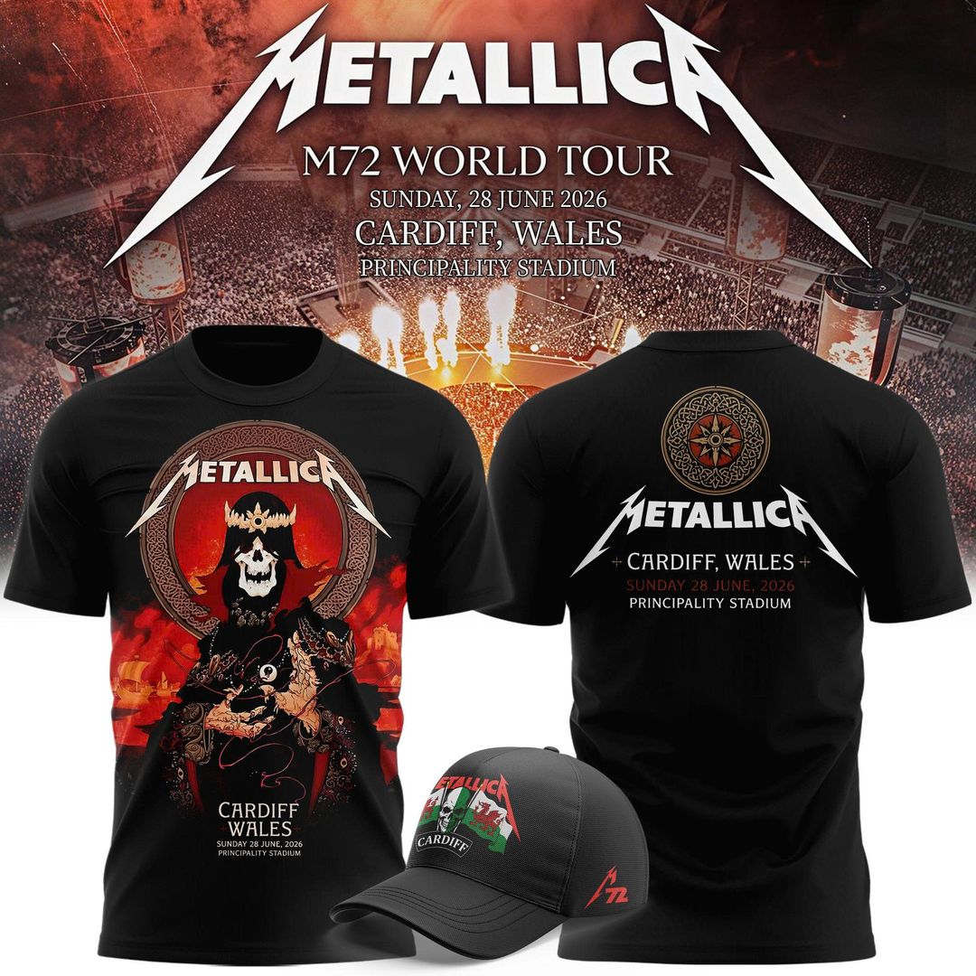 Metallica 2026 M72 World Tour Cardiff, Wales Limited Edition T-Shirt