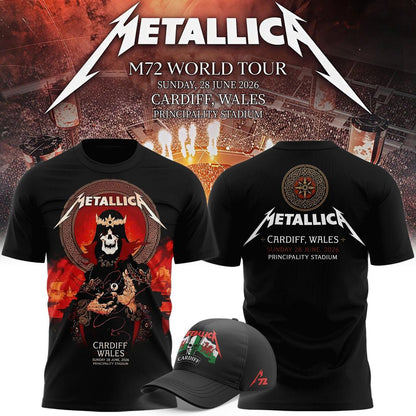 Metallica 2026 M72 World Tour Cardiff, Wales Limited Edition T-Shirt