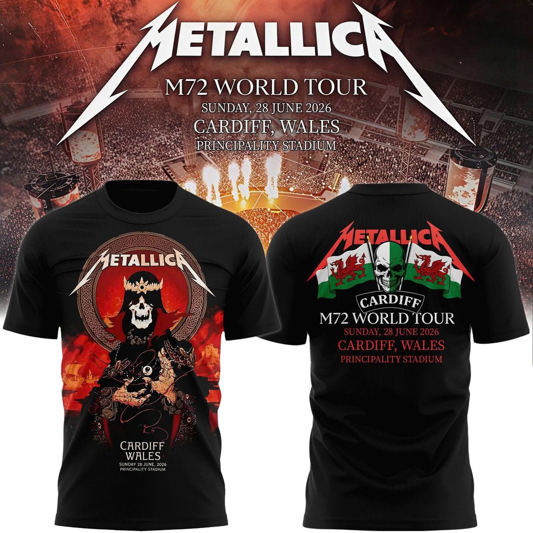 Metallica M72 World Tour Cardiff, Wales Limited Edition T-Shirt