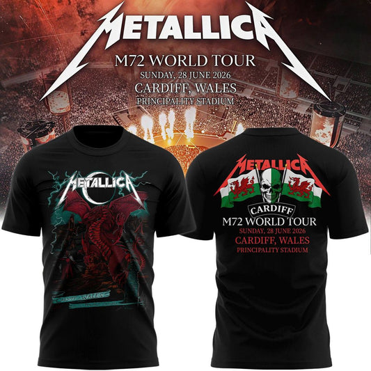 Metallica M72 World Tour Cardiff, Wales T-Shirt