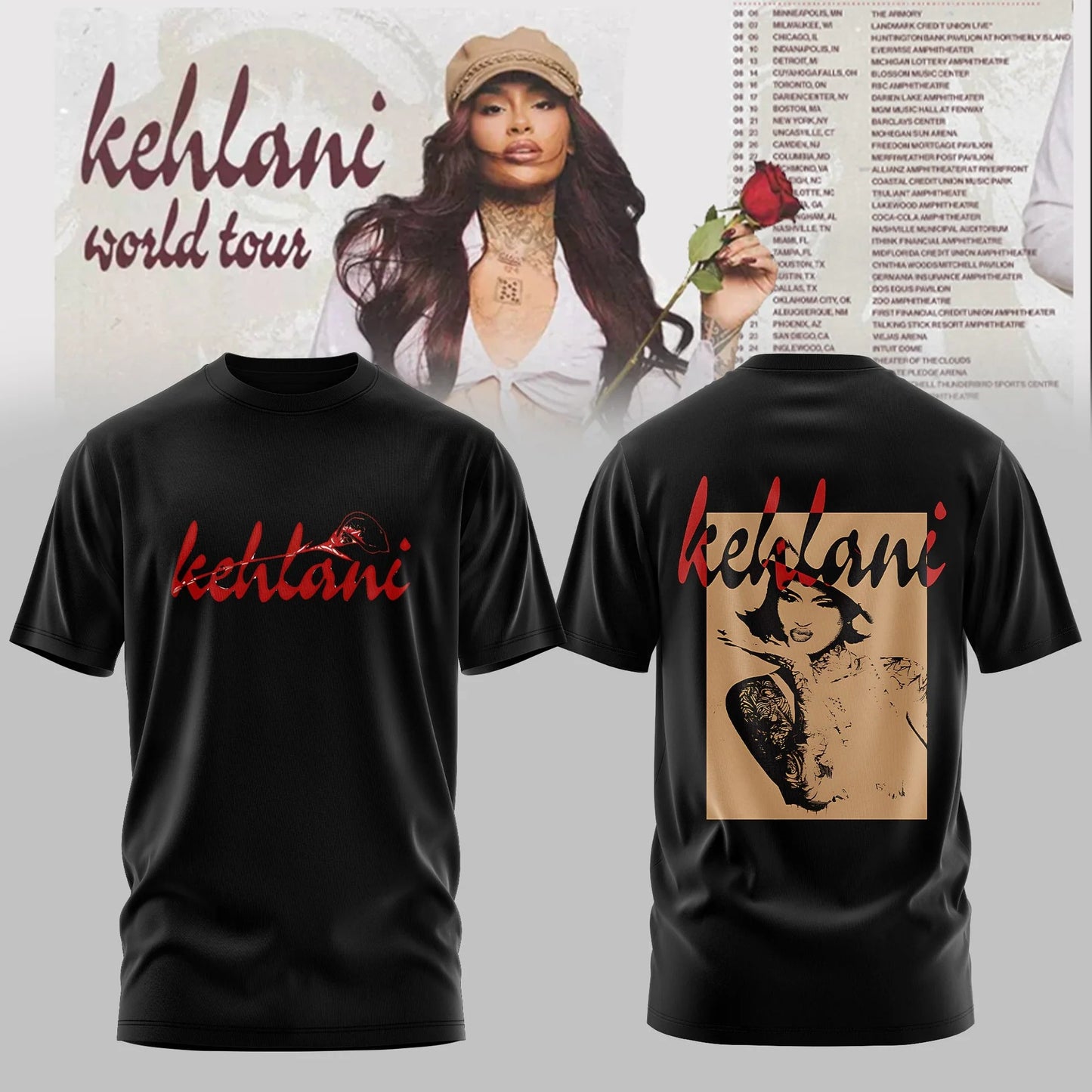 Kehlani World Tour 2026 Tshirt Limited Edition | LK88
