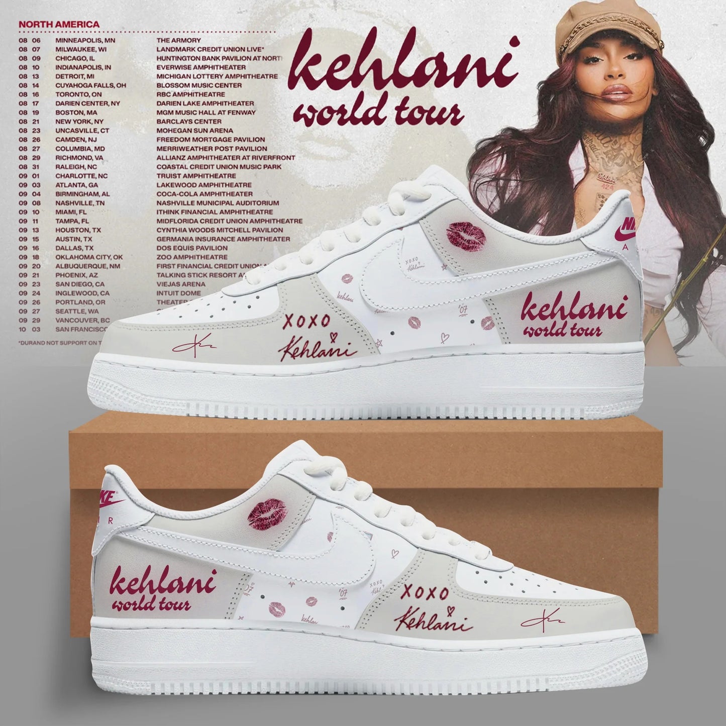 Kehlani World Tour 2026 Limited Edition AF1 Shoes V1 | BY94