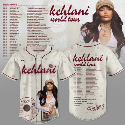 Kehlani World Tour 2026 Jersey Limited Edition White V3 | QP42