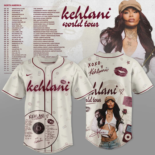 Kehlani World Tour 2026 Jersey Limited Edition White V2 | JY85