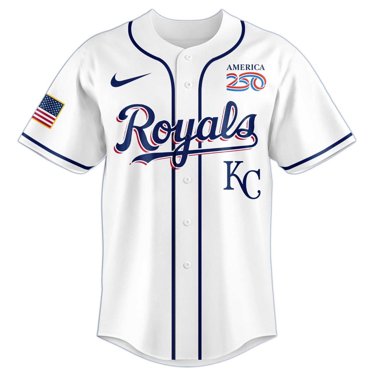America’s 250th Anniversary Kansas City Royals Baseball Jersey - Premium Quality