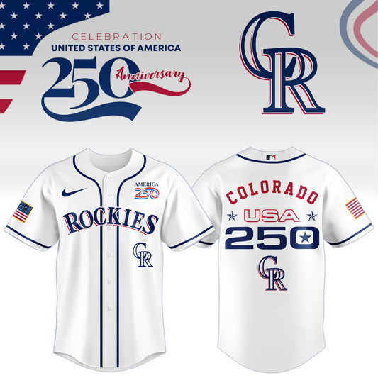 America’s 250th Anniversary Colorado Rockies Baseball Jersey - Premium Quality