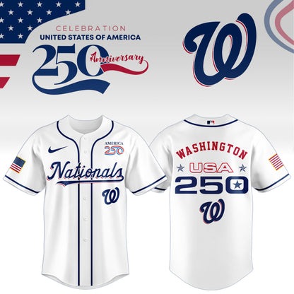 America’s 250th Anniversary Washington Nationals Baseball Jersey - Premium Quality