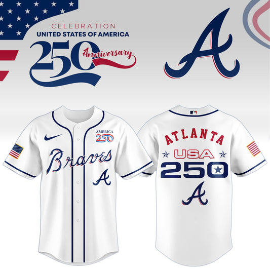 America’s 250th Anniversary Atlanta Braves Baseball Jersey - Premium Quality
