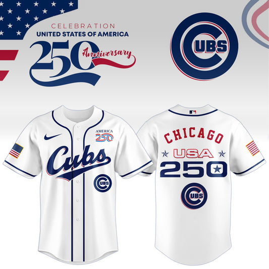 America’s 250th Anniversary Chicago Cubs Baseball Jersey - Premium Quality