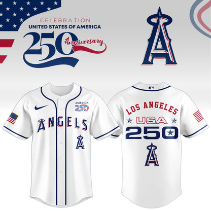 America’s 250th Anniversary Los Angeles Angels Baseball Jersey - Premium Quality